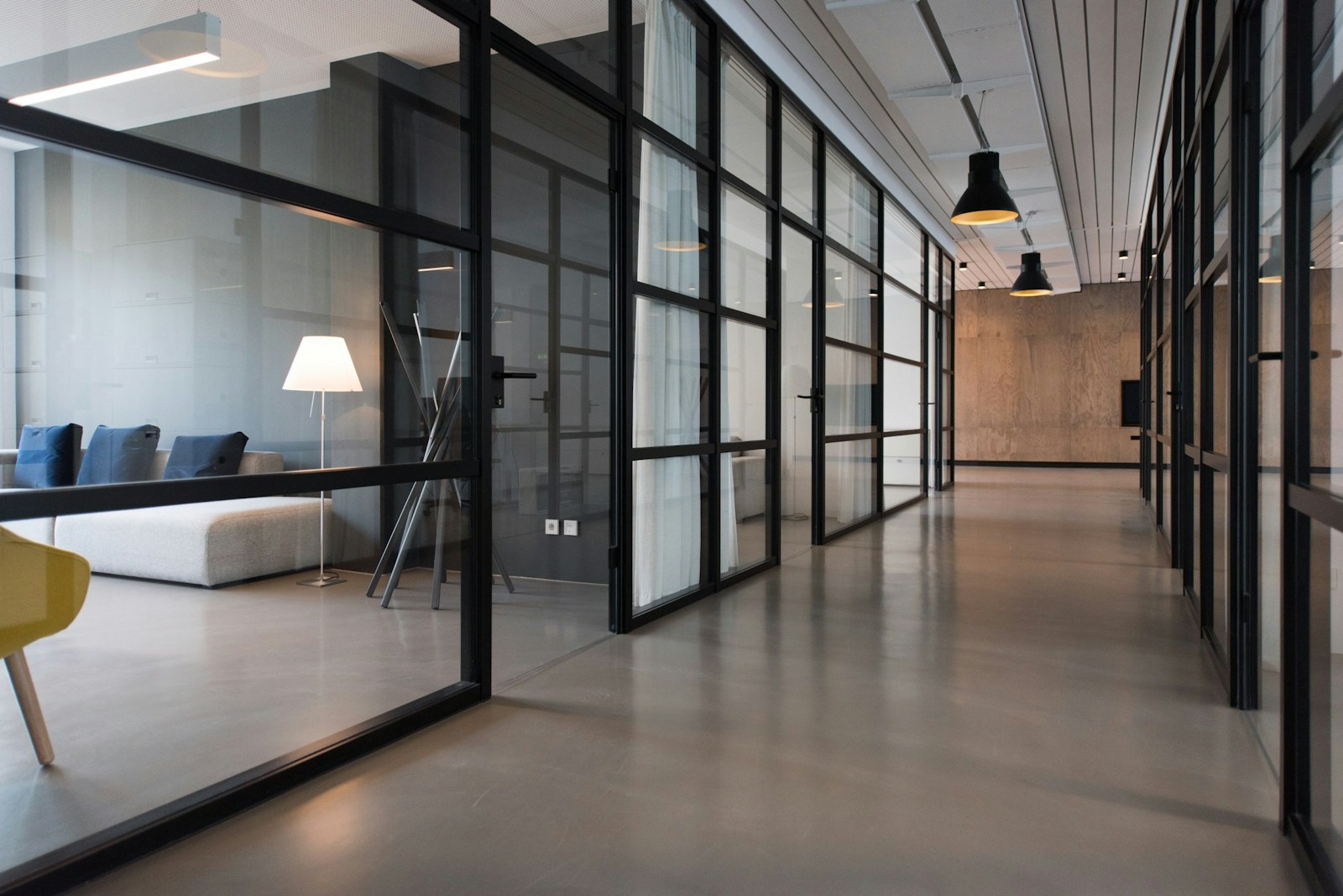 Bright modern workspace prepared for remote operations work
